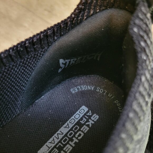 Skechers Black Knit Slip-On Sneakers - Picture 12 of 14